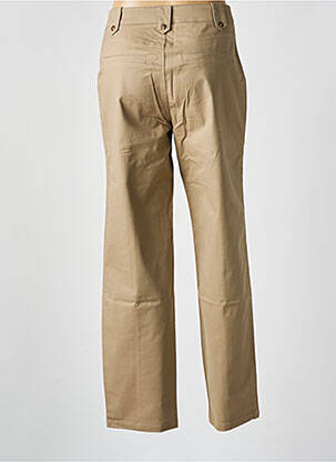 Pantalon chino tissage popeline taille normale marron MINIMUM femme