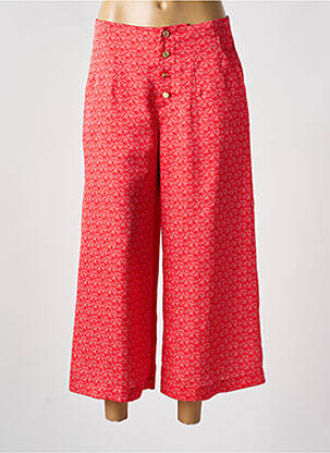 Pantalon 7/8 taille à pinces taille normale rouge #127344 femme