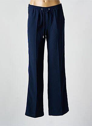 Pantalon droit taille élastique taille normale bleu I.CODE (By IKKS) femme