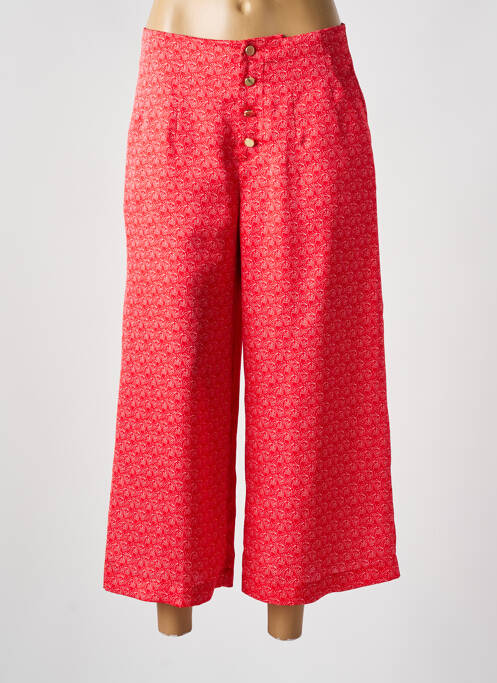 Pantalon 7/8 taille à pinces taille normale rouge #127344 femme