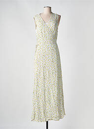 Robe longue imprimé fantaisie sans manche jaune MINIMUM femme