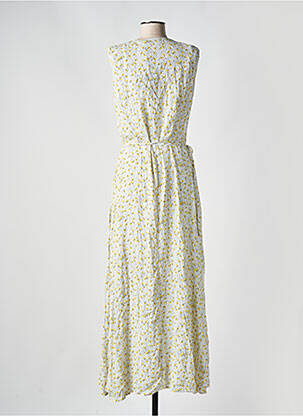 Robe longue imprimé fantaisie sans manche jaune MINIMUM femme