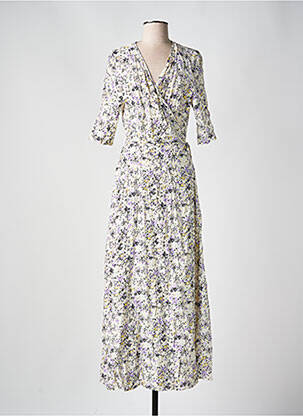Robe longue manches courtes manches courtes violet MINIMUM femme