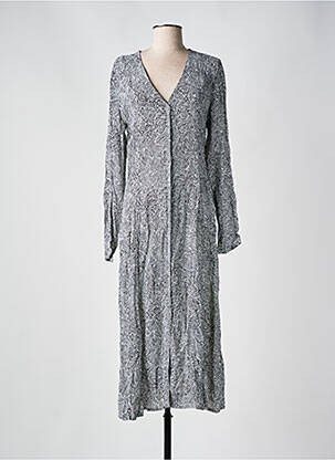 Robe longue manches longues manches longues noir MINIMUM femme