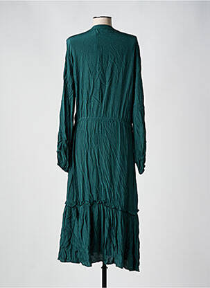 Robe longue manches longues manches longues vert MINIMUM femme