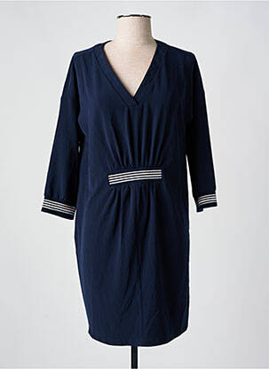 Robe courte manches 3/4 manches 3/4 bleu I.CODE (By IKKS) femme