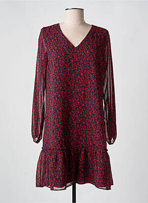Robe courte imprimé fleurs manches longues bleu I.CODE (By IKKS) femme