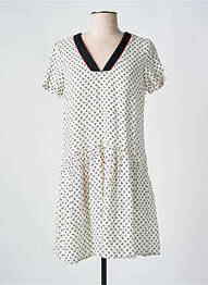Robe courte manches courtes manches courtes beige I.CODE (By IKKS) femme