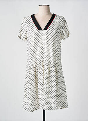 Robe courte manches courtes manches courtes beige I.CODE (By IKKS) femme