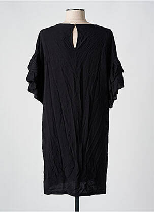 Robe courte coupe fluide manches courtes noir MINIMUM femme