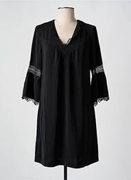 Robe courte manches 3/4 manches 3/4 noir I.CODE (By IKKS) femme