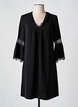 Robe courte manches 3/4 manches 3/4 noir I.CODE (By IKKS) femme