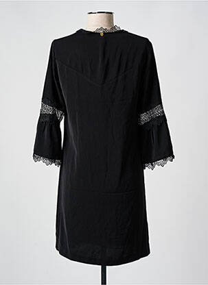 Robe courte coupe fluide manches 3/4 noir I.CODE (By IKKS) femme