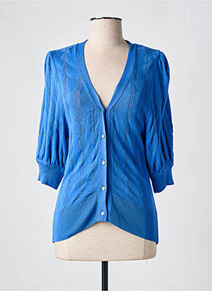 Gilet manches longues manches 3/4 bleu I.CODE (By IKKS) femme