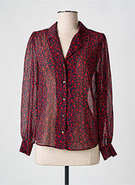 Chemisier imprimé fleurs manches longues bleu I.CODE (By IKKS) femme