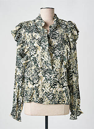 Chemisier coupe cintrée manches longues vert MINIMUM femme
