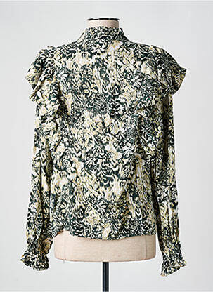 Chemisier coupe cintrée manches longues vert MINIMUM femme