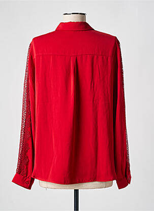 Chemisier tissage crêpe manches longues rouge I.CODE (By IKKS) femme