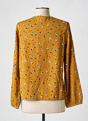 Blouse imprimé fleurs manches longues jaune I.CODE (By IKKS) femme