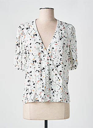 Blouse manches courtes manches courtes blanc I.CODE (By IKKS) femme