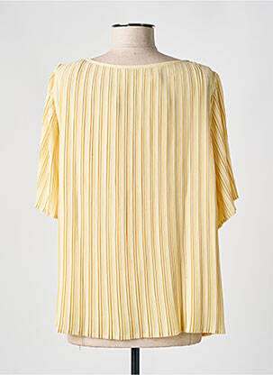 Top coupe fluide manches courtes jaune MINIMUM femme