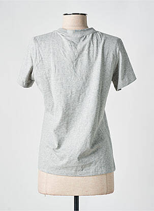 T-shirt sérigraphie floquée manches courtes gris MINIMUM femme