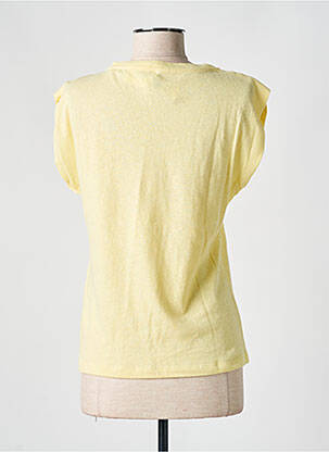 T-shirt stretch manches courtes jaune I.CODE (By IKKS) femme