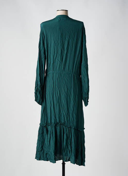 Robe longue manches longues manches longues vert MINIMUM femme