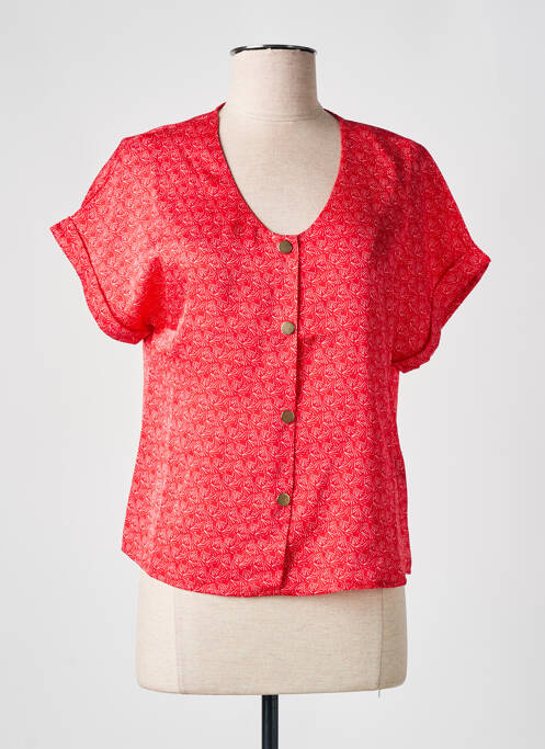 Top imprimé fantaisie manches courtes rouge I.CODE (By IKKS) femme