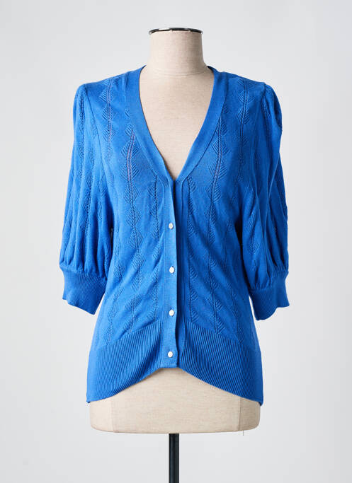 Gilet manches longues bleu I.CODE (By IKKS) pour femme