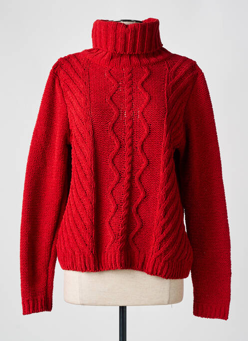 Pull col roulé rouge I.CODE (By IKKS) pour femme