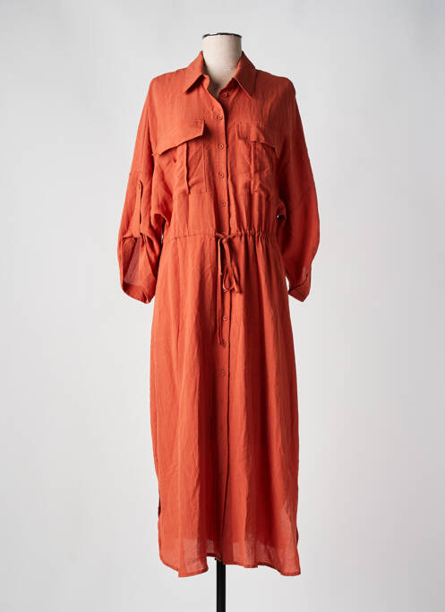 Robe longue orange MINIMUM pour femme