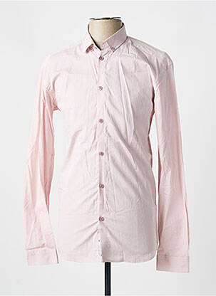 Chemise manches longues imprimé fantaisie rose MINIMUM homme