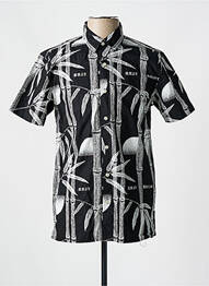 Chemise manches courtes imprimé fantaisie noir EDWIN homme