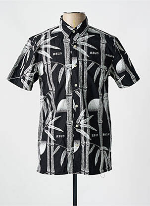 Chemise manches courtes imprimé fantaisie noir EDWIN homme