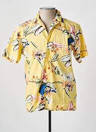 Chemise manches courtes coupe droite jaune MINIMUM homme