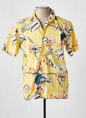 Chemise manches courtes coupe droite jaune MINIMUM homme