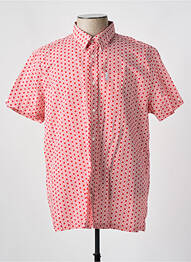 Chemise manches courtes imprimé fantaisie rouge BEN SHERMAN homme