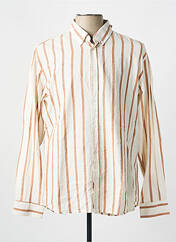 Chemise manches longues beige MINIMUM pour homme seconde vue