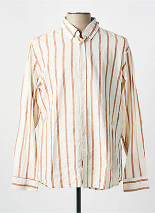 Chemise manches longues beige MINIMUM pour homme