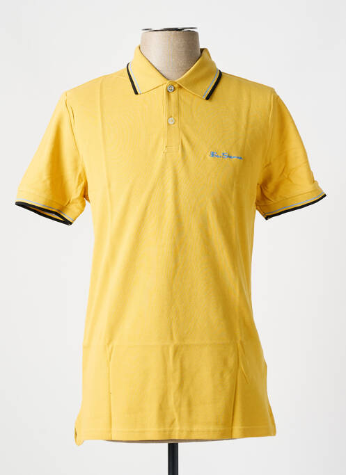 Polo coupe cintrée manches courtes jaune BEN SHERMAN homme