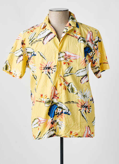 Chemise manches courtes coupe droite jaune MINIMUM homme