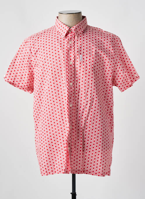 Chemise manches courtes imprimé fantaisie rouge BEN SHERMAN homme