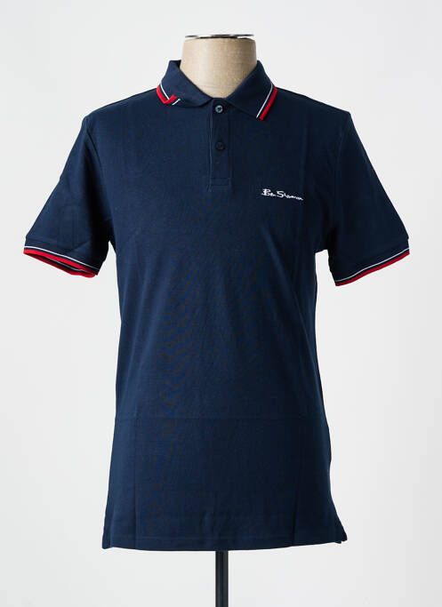 Polo bleu BEN SHERMAN pour homme
