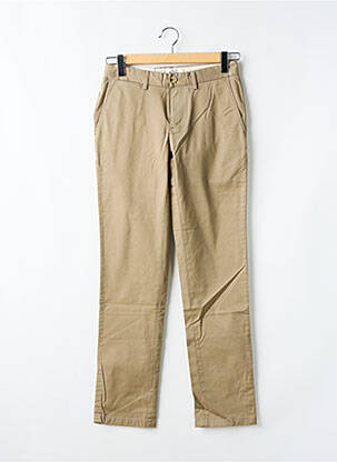 Pantalon chino tissage popeline taille normale marron BEN SHERMAN homme