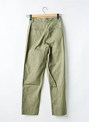 Pantalon droit stretch taille normale vert MINIMUM femme