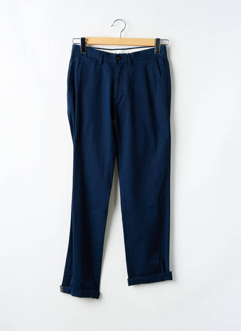 Pantalon chino tissage popeline taille normale bleu BEN SHERMAN homme