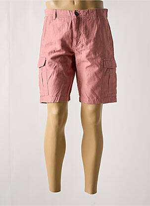 Bermuda tissage popeline taille normale rose NEW MAN homme