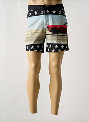 Short de bain tissage popeline noir PULL IN homme