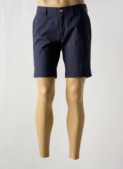 Bermuda tissage popeline taille normale bleu BEN SHERMAN homme